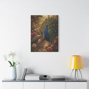 Romantic Garden Peacock Pair Wall Art & Canvas Print