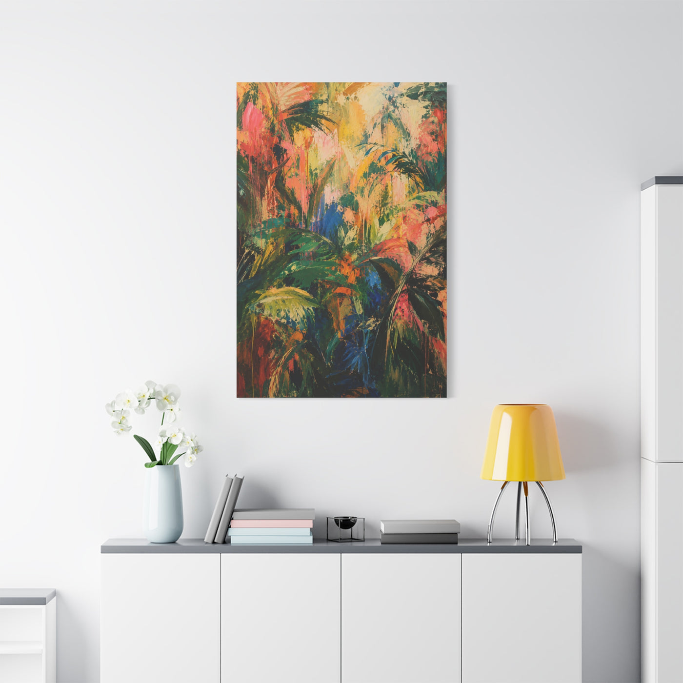 Abstract Expressionist Jungle Energy Tropical Wall Art & Canvas Print
