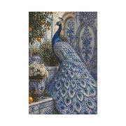 Mediterranean Ceramic Garden Peacock Wall Art & Canvas Print