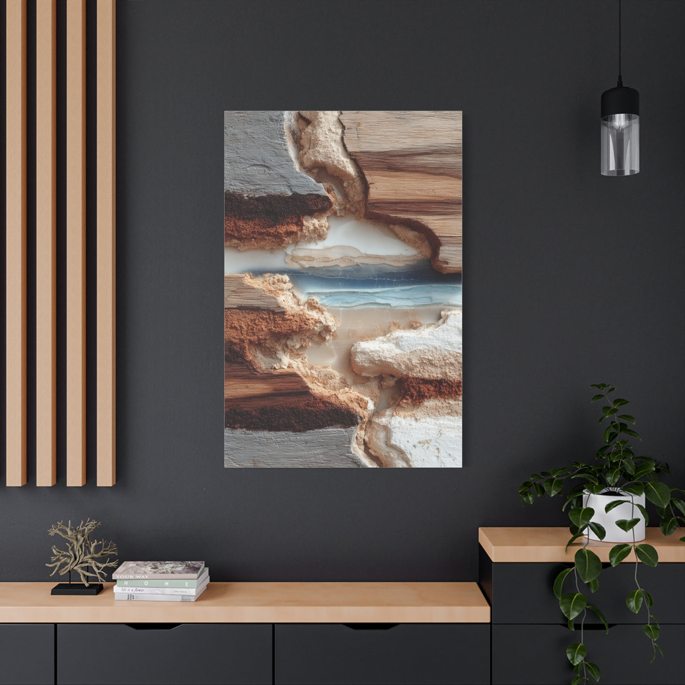 Eroded Earth Layer Abstraction Wall Art & Canvas Print