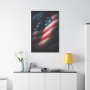 Stormlit American Flag Strength Wall Art & Canvas Prints