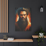 Ember Crown Warrior Portrait Wall Art & Canvas Print