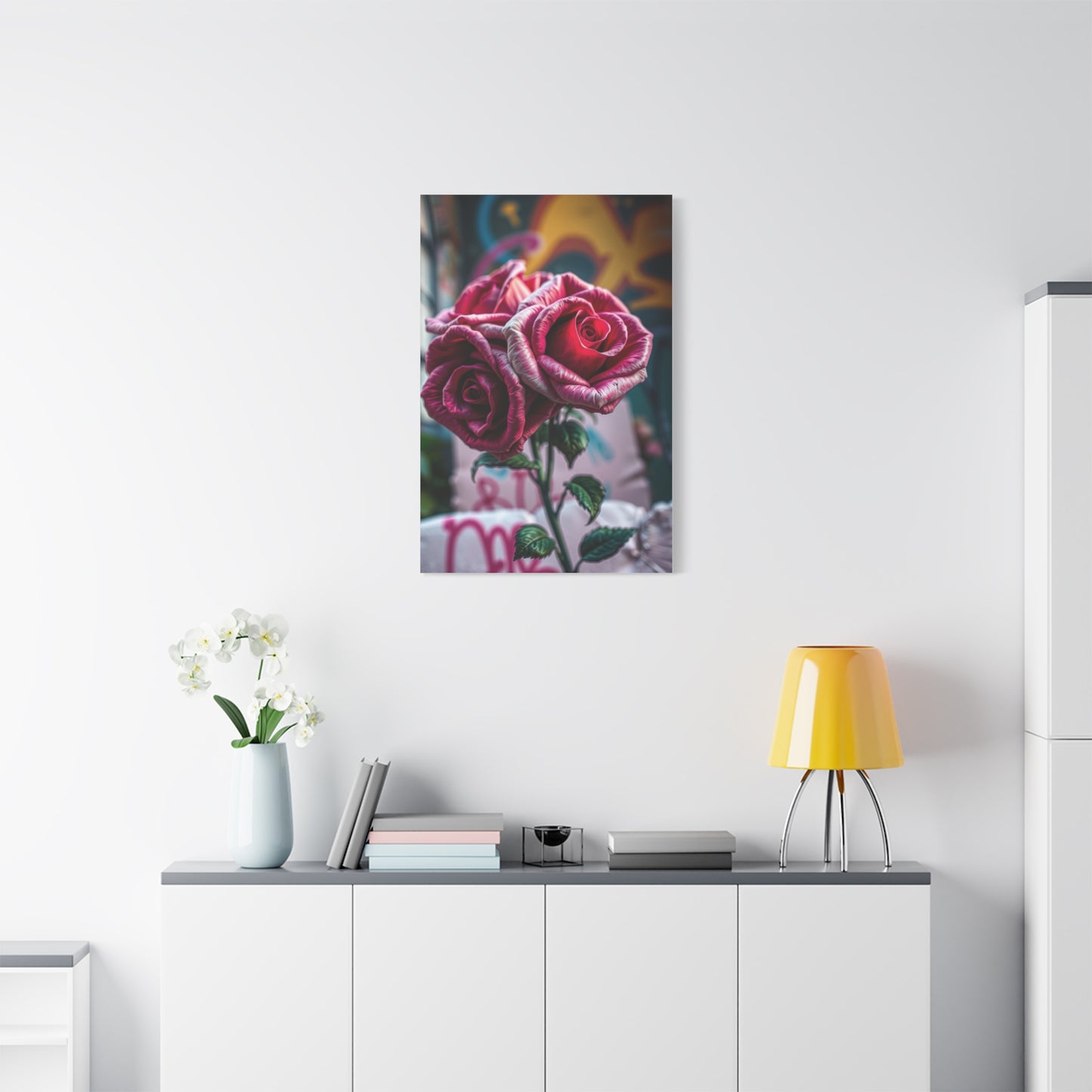 Graffiti Roses Art Premium Canvas 18 Wall Art & Canvas Print