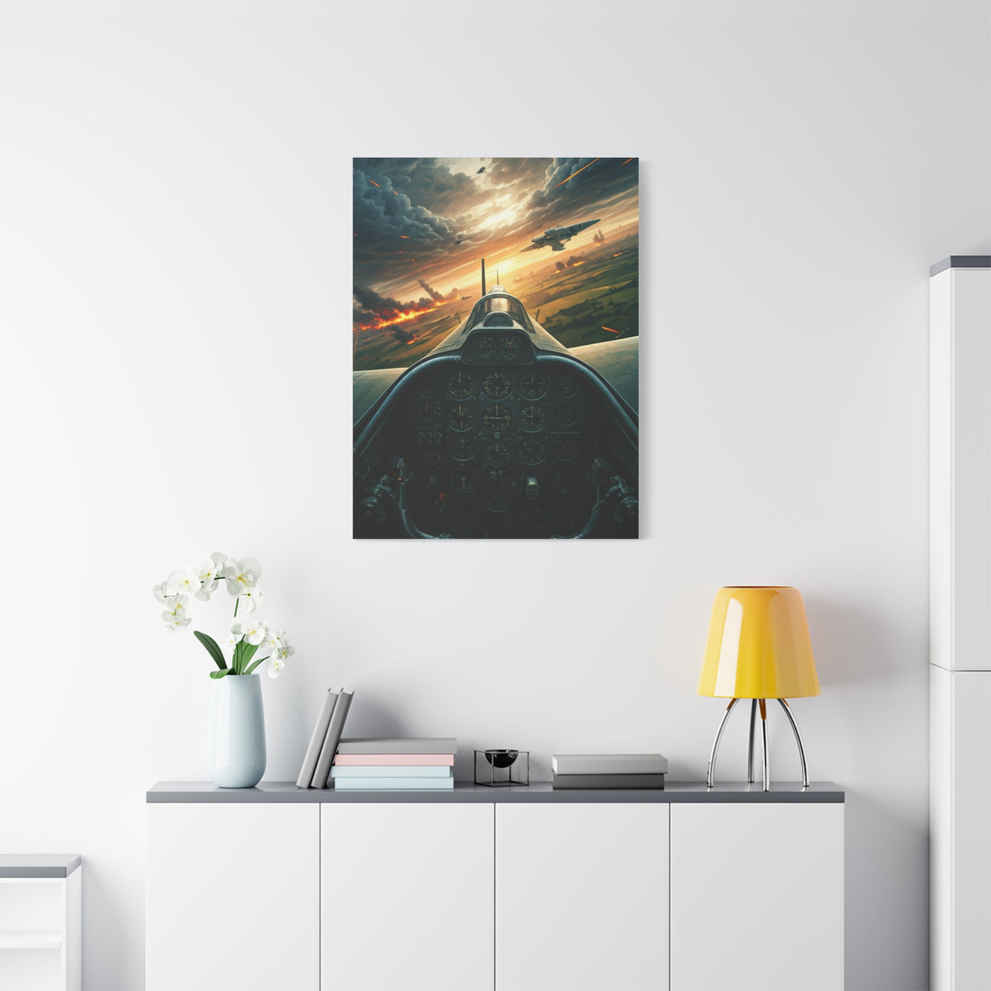 Cockpit Horizon Combat Flight Wall Art & Canvas Prints