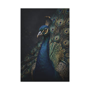 Dark Luxury Peacock Portrait Wall Art & Canvas Print