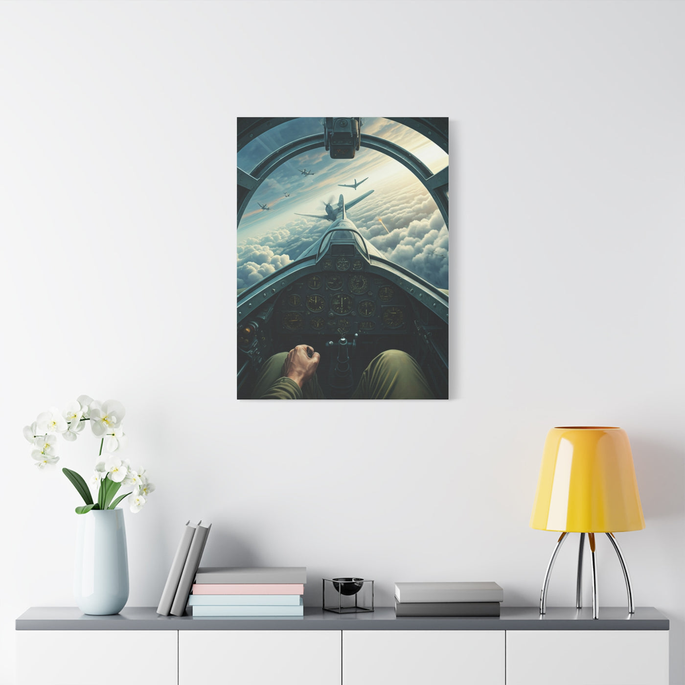 Pilot Cockpit Sky Mission View Wall Art & Canvas Prints