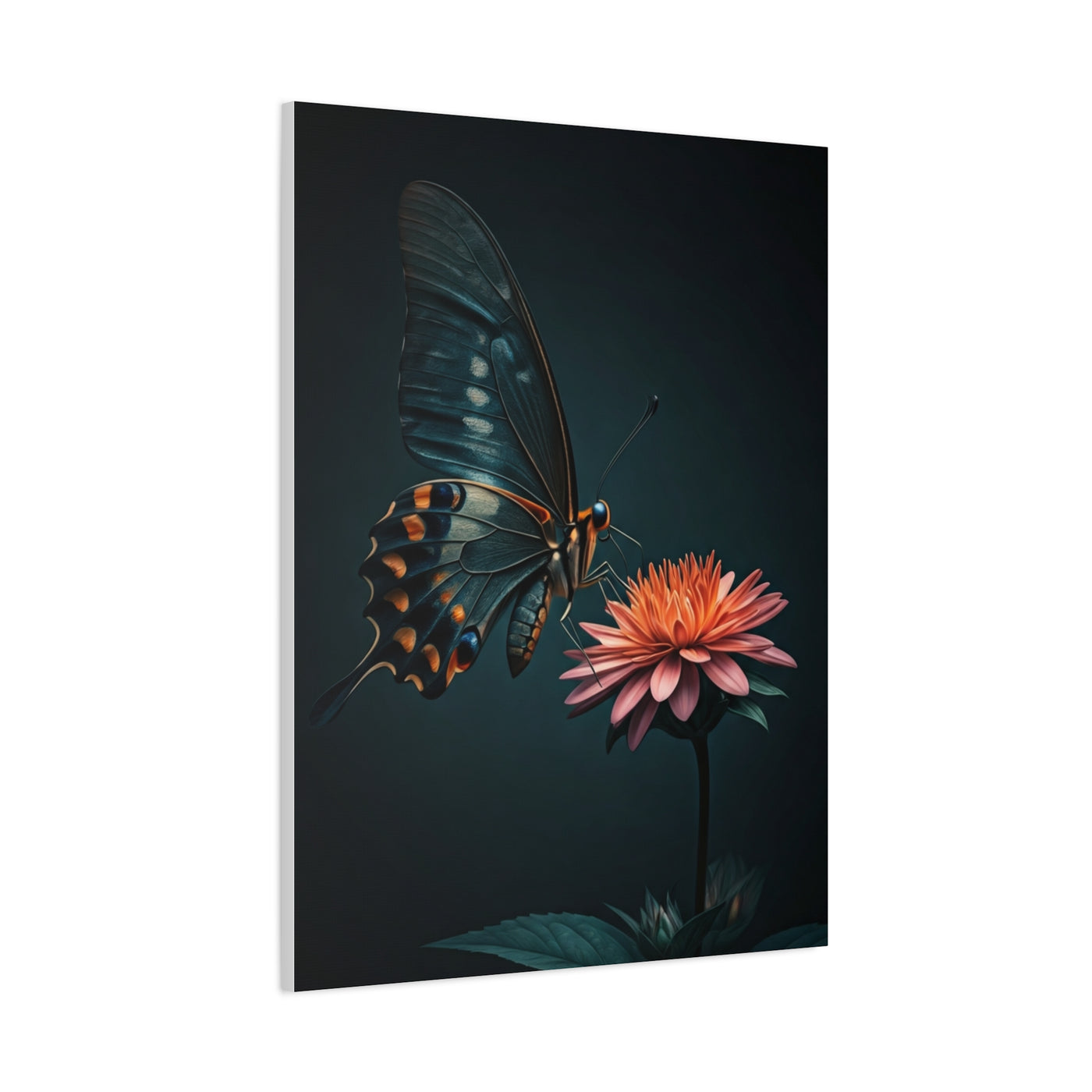 Swallowtail Butterfly and Pink Garden Flower Wall Art & Canvas Prints
