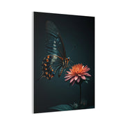 Swallowtail Butterfly and Pink Garden Flower Wall Art & Canvas Prints