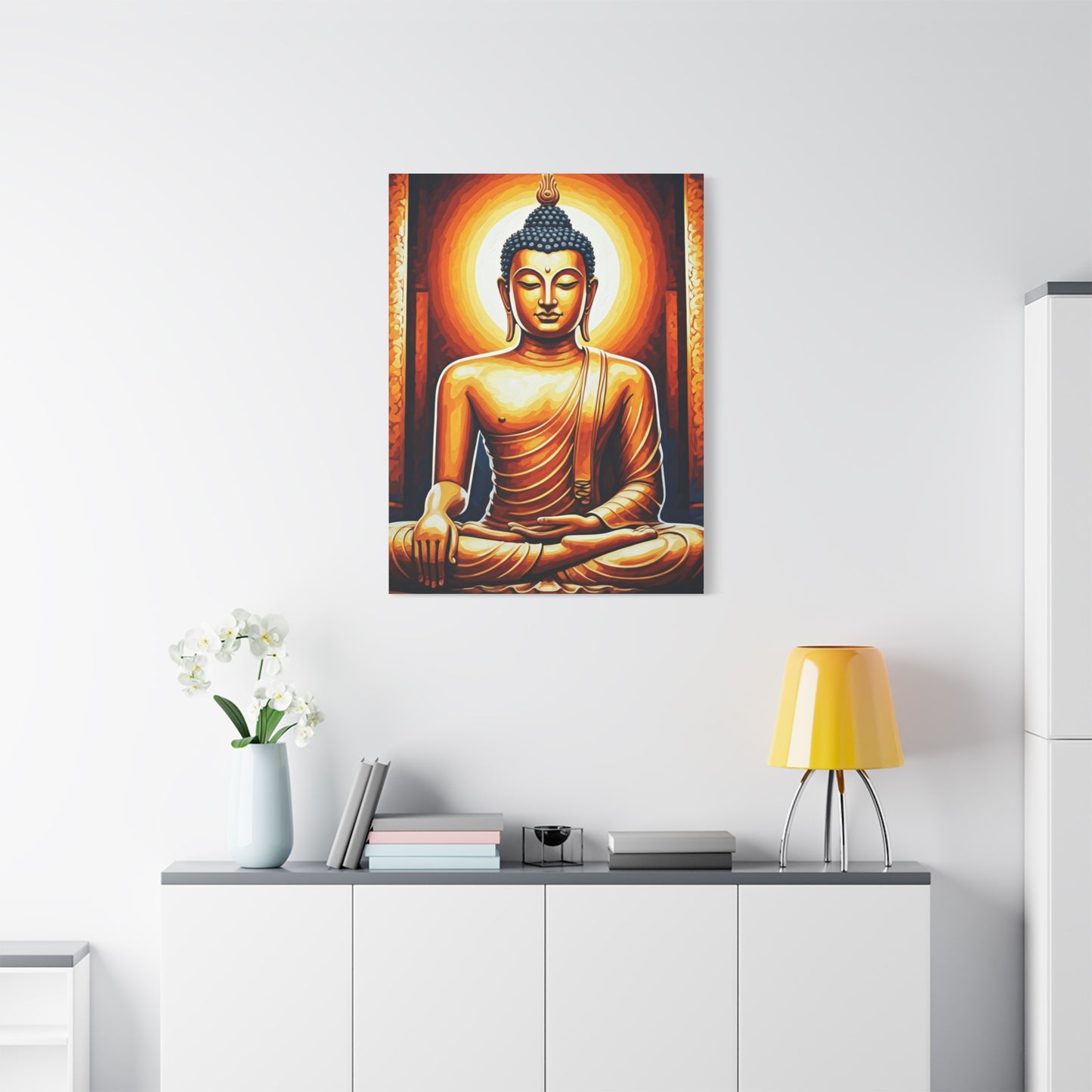 Golden Serenity Buddha Wall Art & Canvas Prints