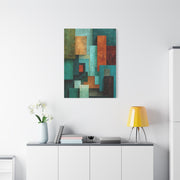 Layered Color Field Geometry Wall Art & Canvas Print