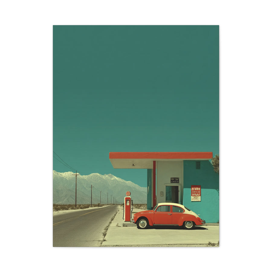 Minimal Desert Station Composition Wall Art & Canvas Print