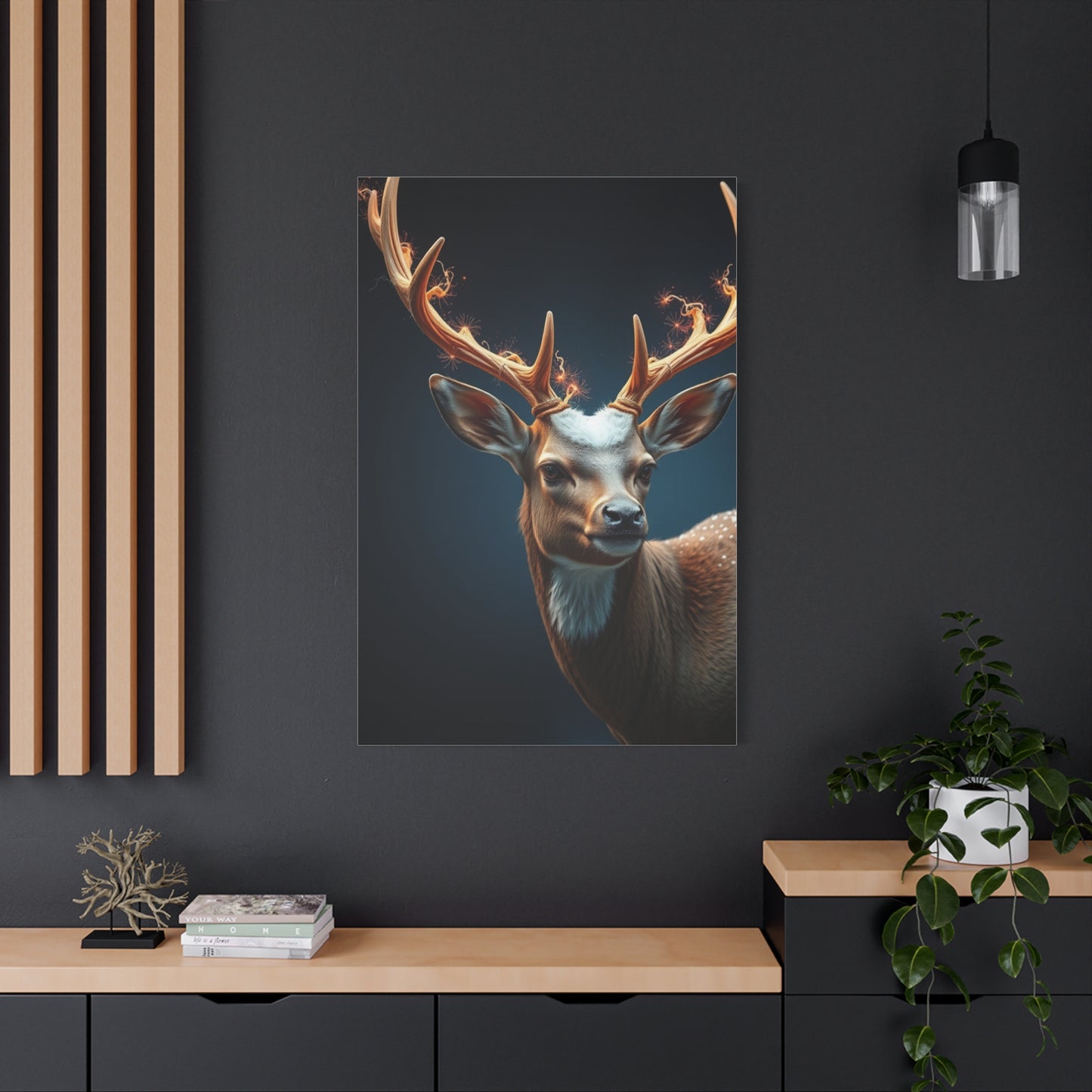 Graceful Antler Portraiture Wall Art & Canvas Print