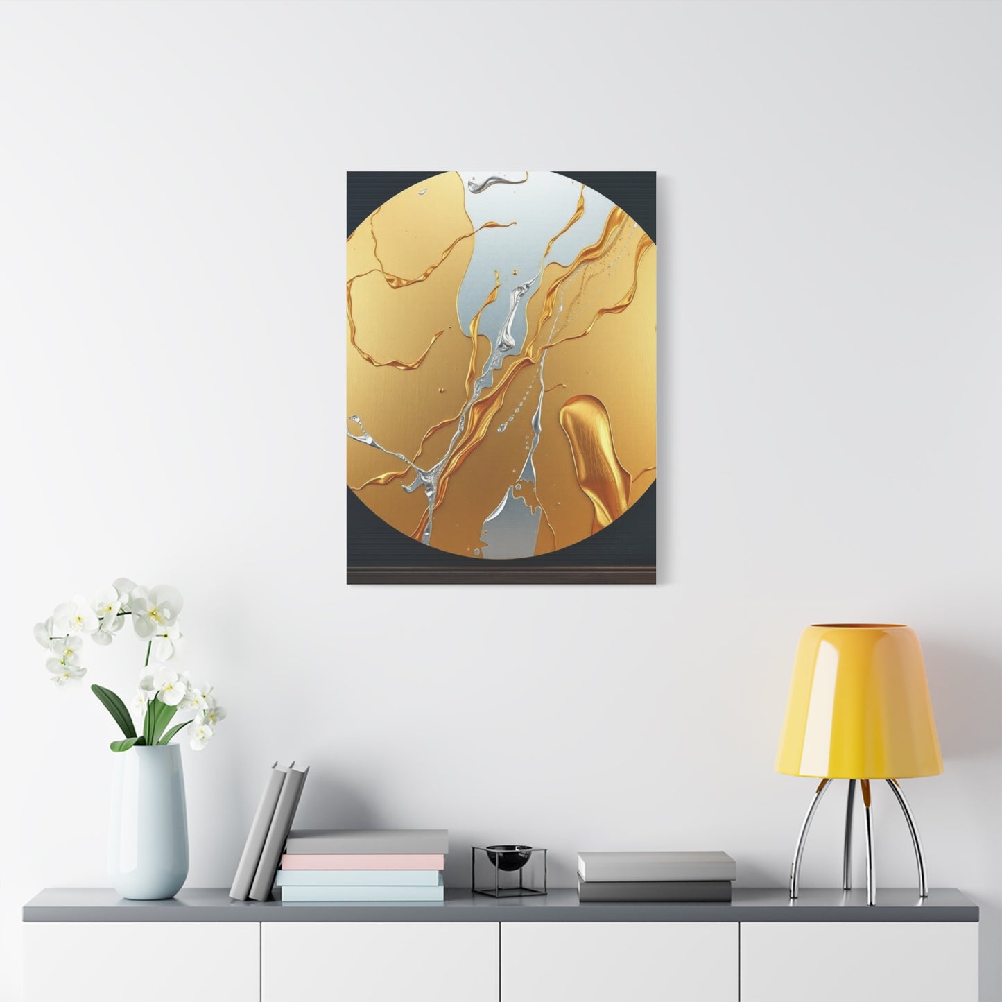 Supreme Gold & Silver Canvas Art Collection Wall Art & Canvas Print