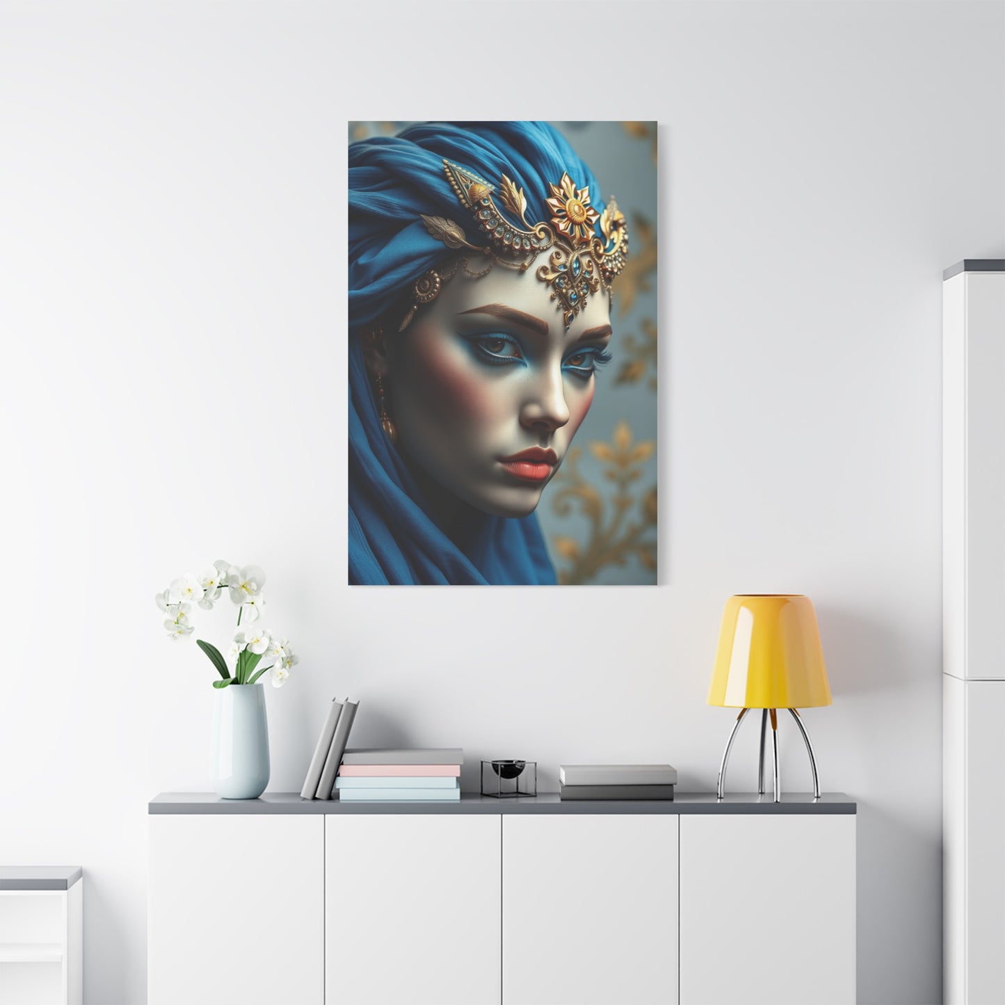 Blue & Gold Art Premium Gallery Wall Art & Canvas Print