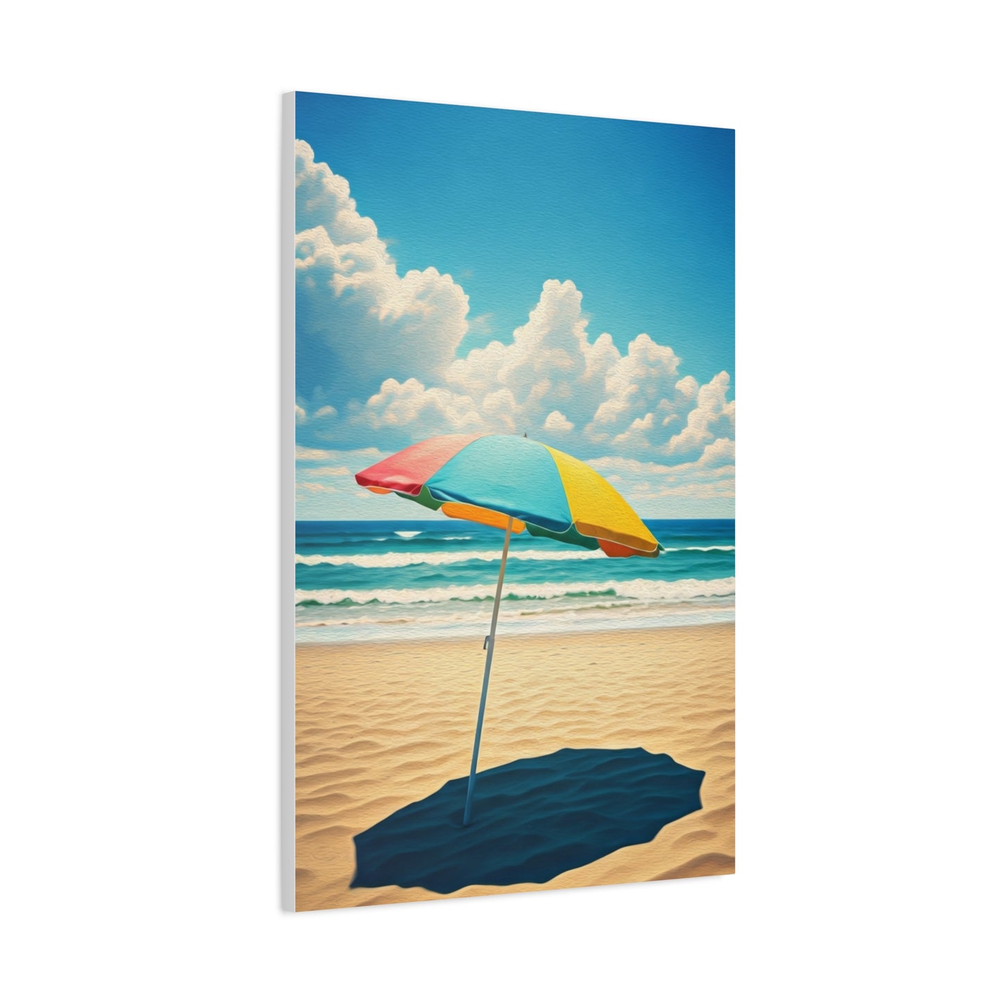Summer Umbrella by the Shore Wall Art & Canvas Prints