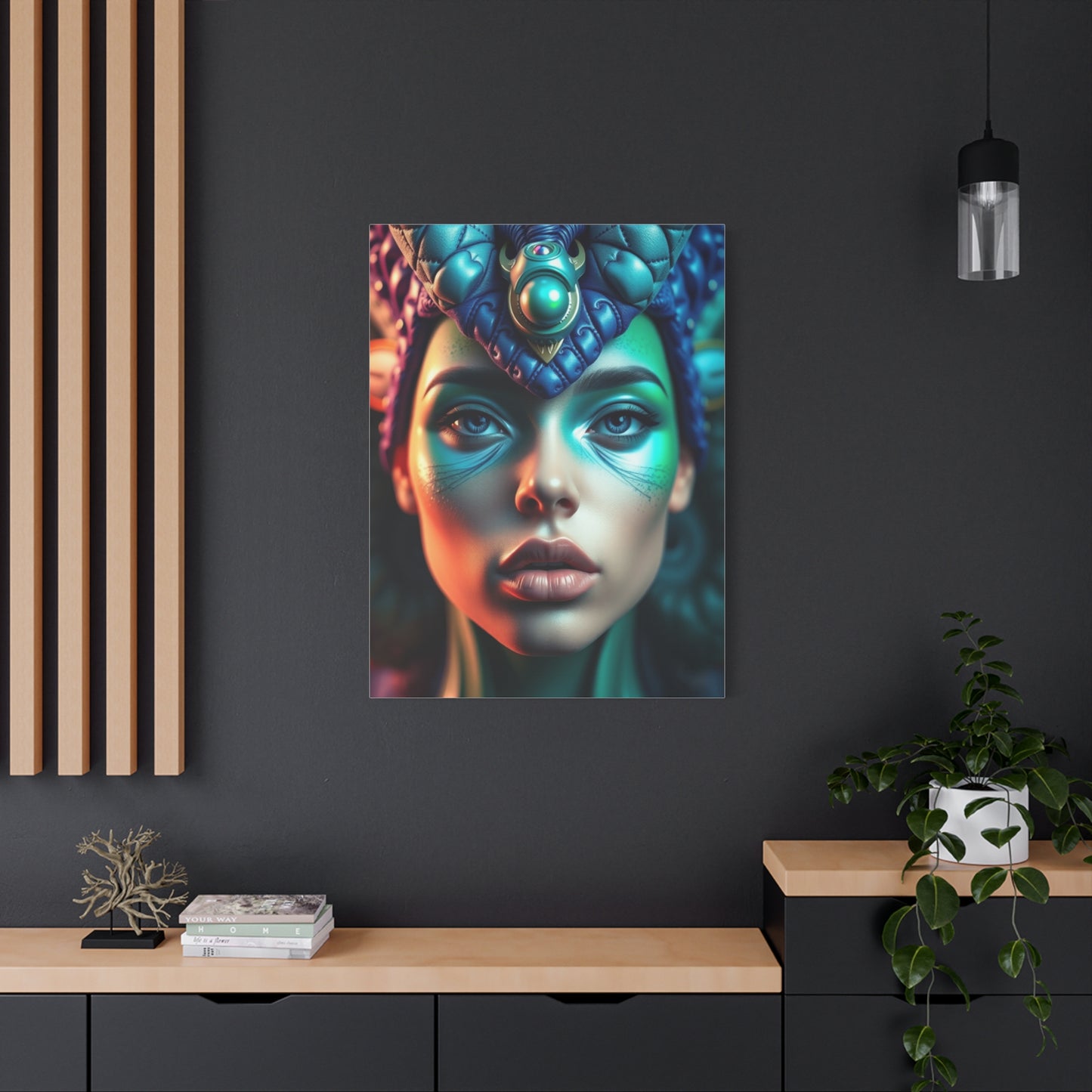Supreme Collection Blue & Green Art Wall Art & Canvas Print
