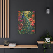 Tropical Maximalist Peacock Jungle Wall Art & Canvas Print
