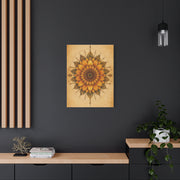 Sacred Sunflower Mandala Wall Art & Canvas Print