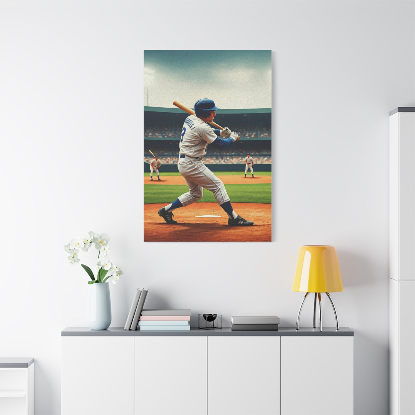 Classic Batter Swing in Stadium Action Wall Art & Canvas Prints