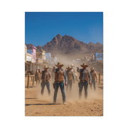 Frontier Gunslingers Western Street Standoff Wall Art & Canvas Print