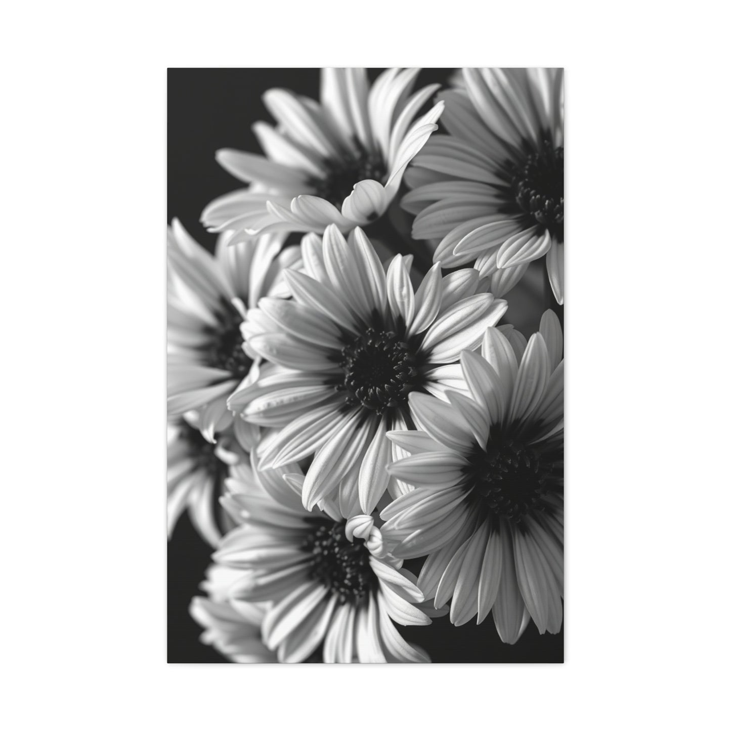 Luxe Obsidian Floral Visage Wall Art & Canvas Print