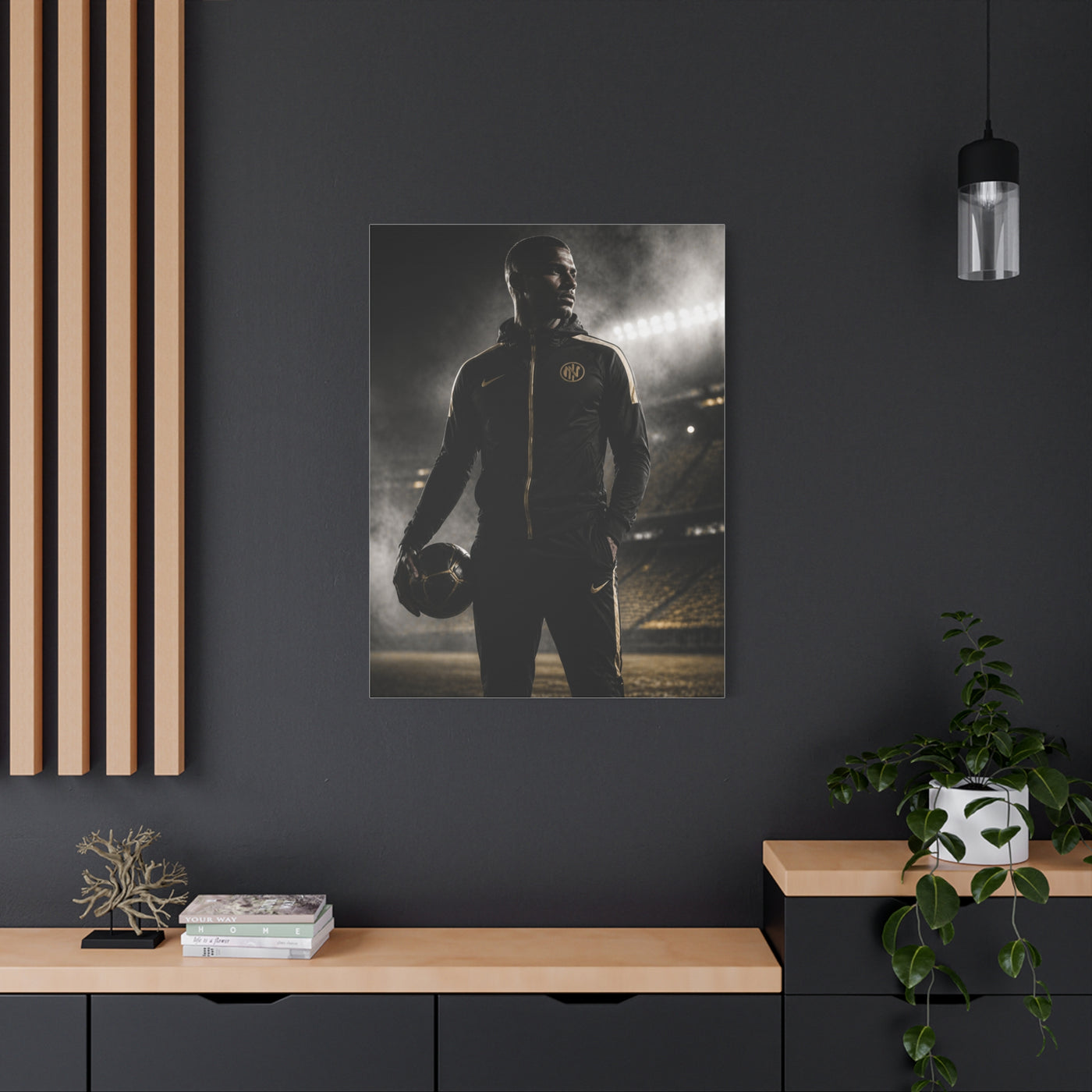 Athlete Stadium Editorial Portrait Wall Art & Canvas Print
