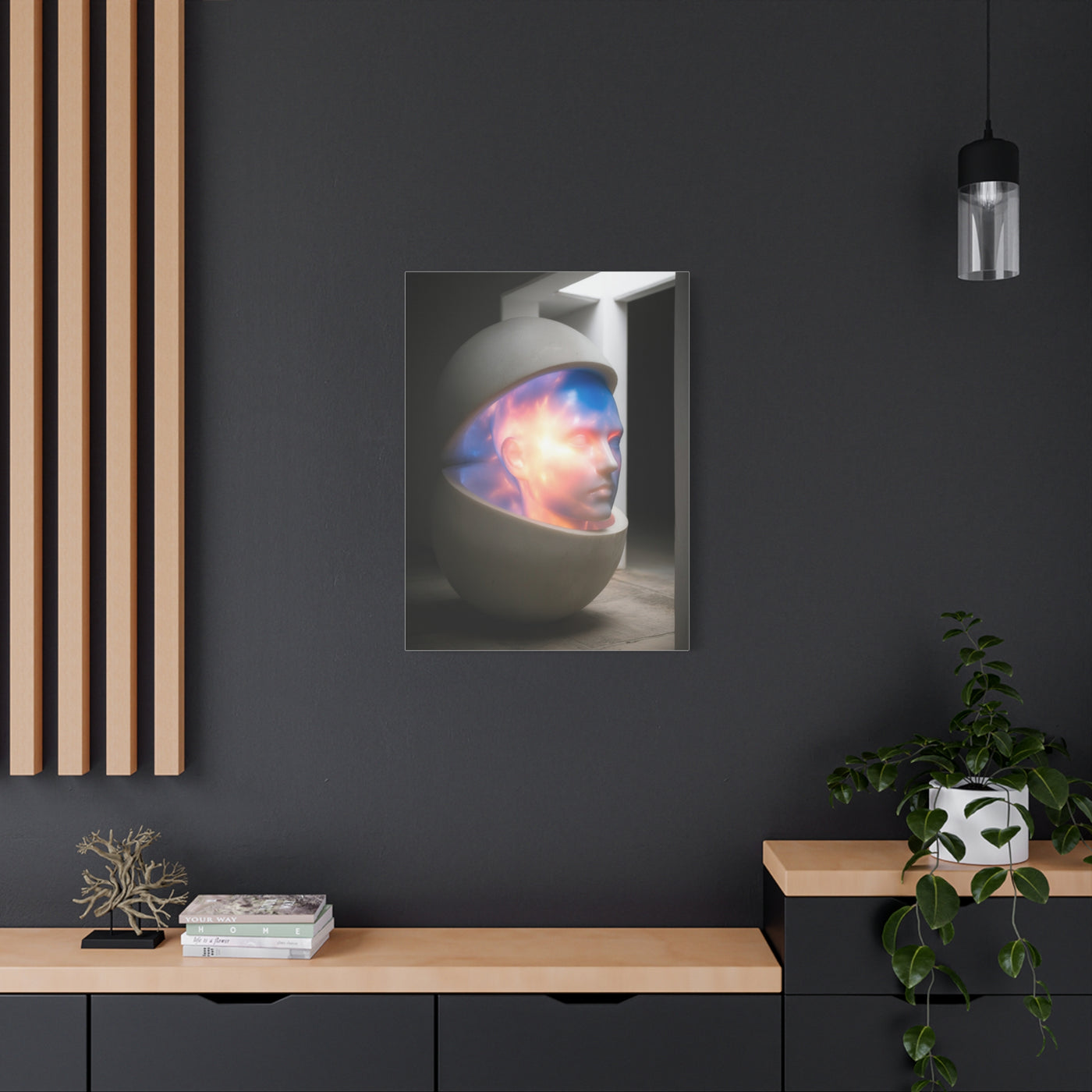 Surreal Cosmic Mind Sculpture Wall Art & Canvas Print