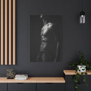 Sculptural Monochrome Torso Study Wall Art & Canvas Print