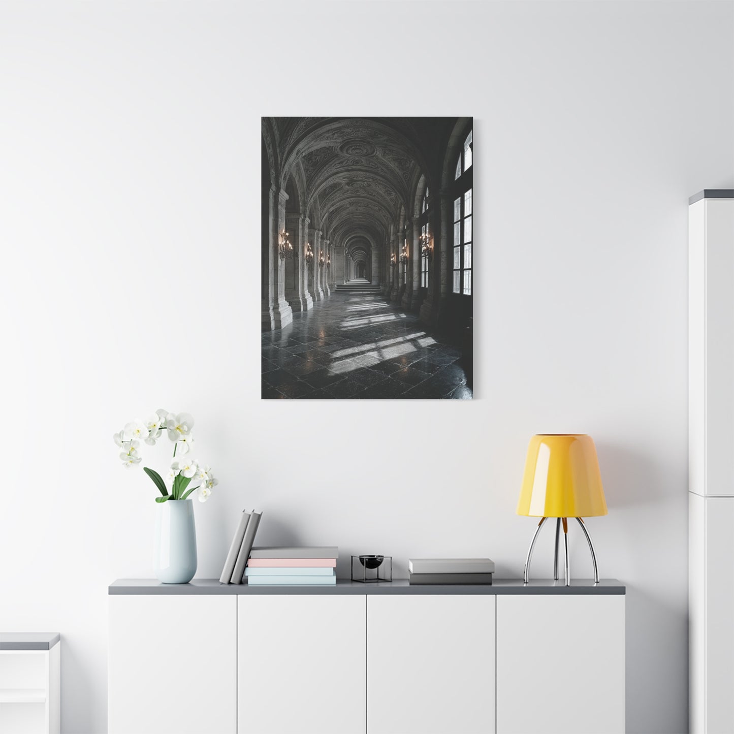 Grand Architectural Corridor Wall Art & Canvas Print