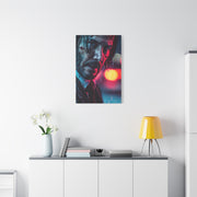 John Wick Neon Rain Close-Up Movie Poster Wall Art & Canvas Print