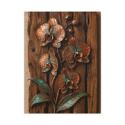 Copper Orchid on Reclaimed Wood Southwest Wall Art & Canvas Print
