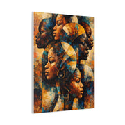 Abstract Overlapping African Profiles Wall Art & Canvas Print