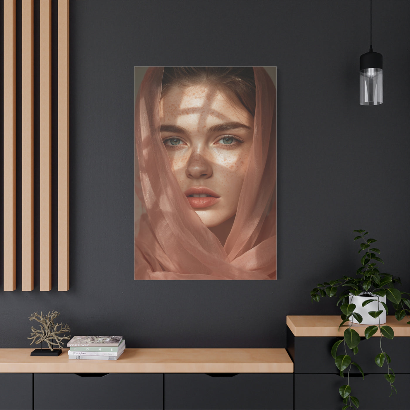 Freckled Muse Rose-Gold Veil Portrait Wall Art & Canvas Print