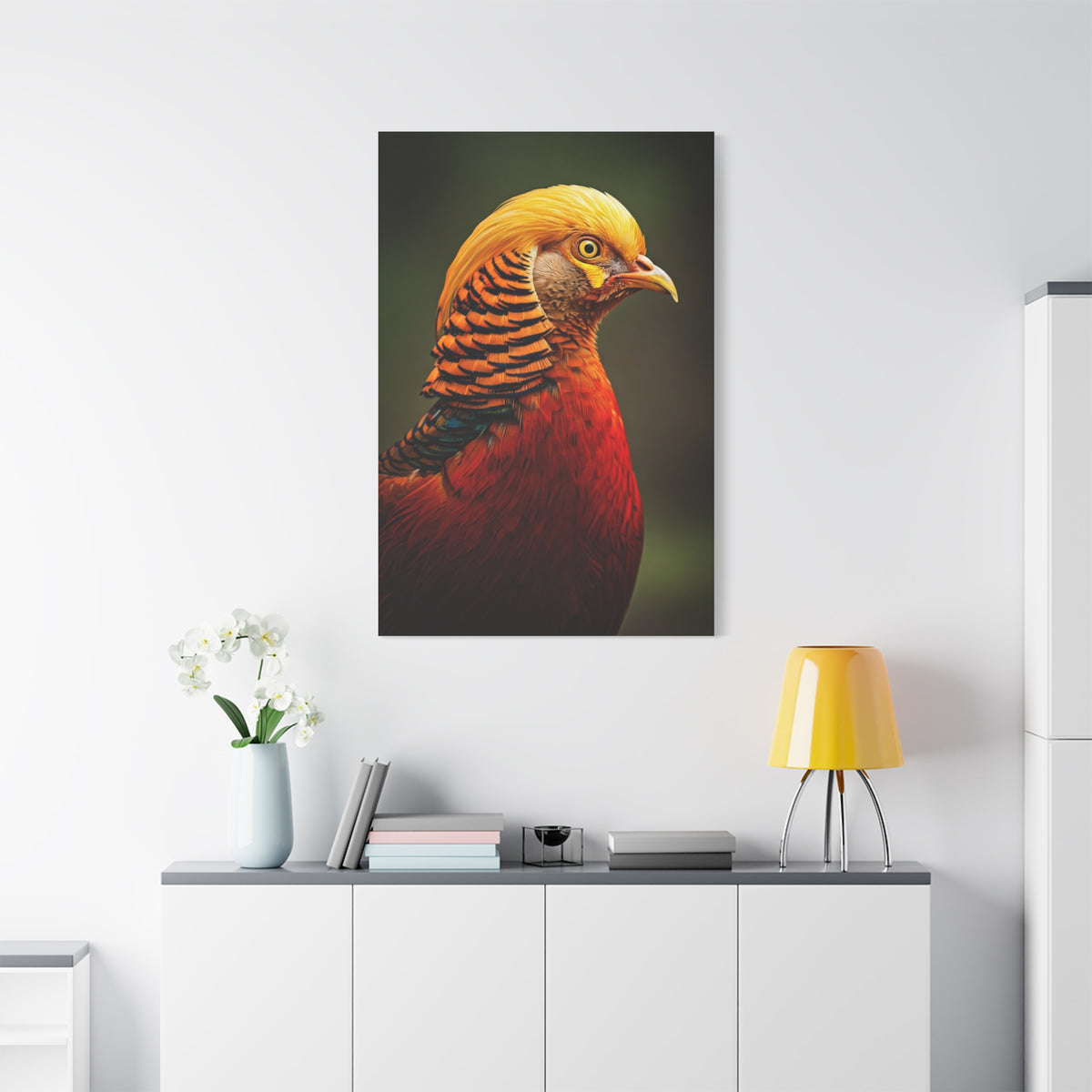 Regal Red Pheasant Portrait Wall Art & Canvas Prints