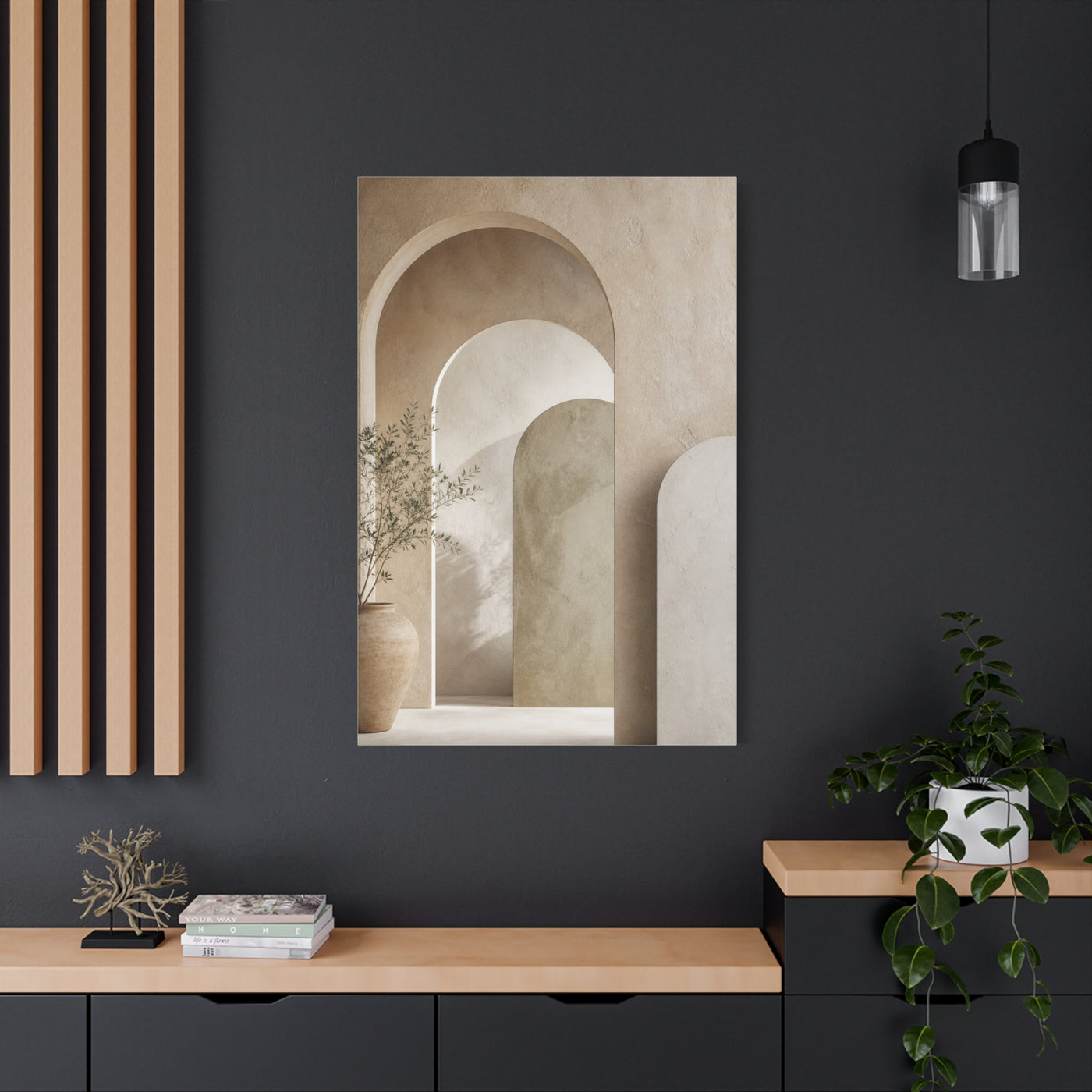 Soft Neutral Architectural Arch Wall Art & Canvas Print