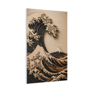 Layered Wood Great Wave Relief Wall Art & Canvas Print