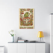 Whimsical Retro Frog and Mushroom Poster Wall Art & Canvas Print
