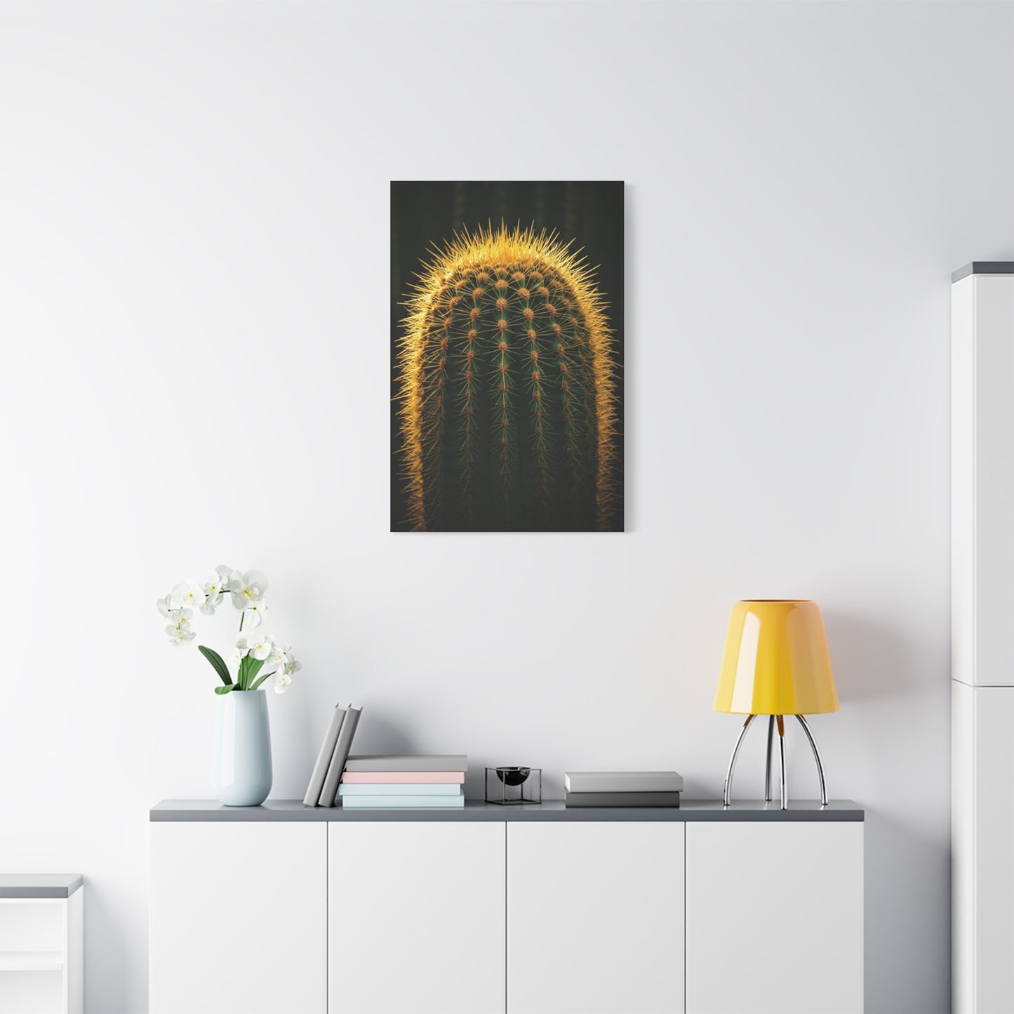 Radiant Barrel Cactus Glow Wall Art & Canvas Prints