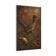 Hammered Copper Roadrunner Southwest Wall Art & Canvas Print