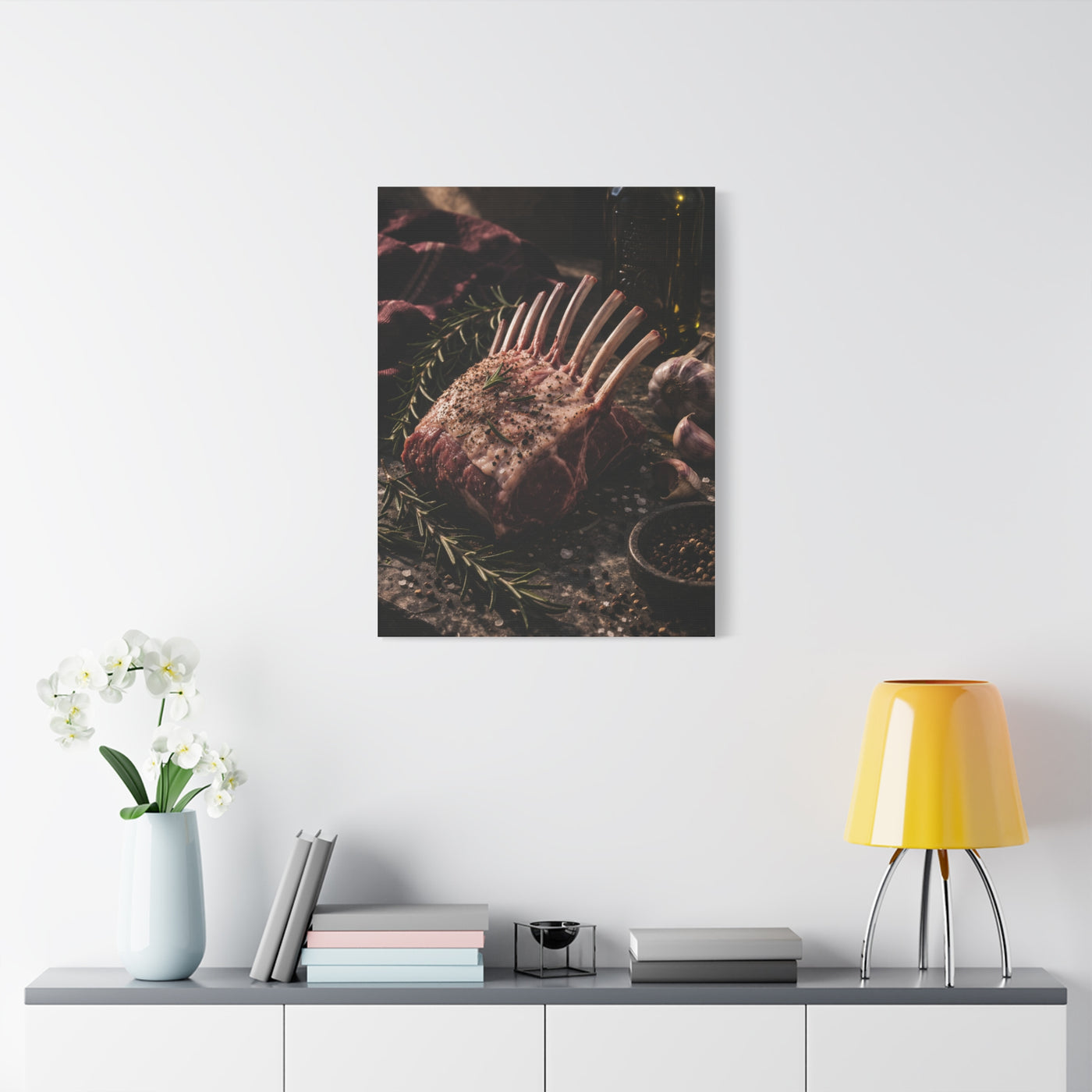 Frenched Rack of Lamb Rustic Prep Wall Art & Canvas Print