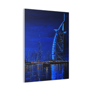 Dubai Skyline Blue Night Luxury Wall Art & Canvas Print
