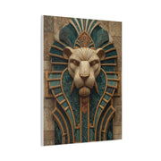 Art Deco Lion Architectural Relief Wall Art & Canvas Print