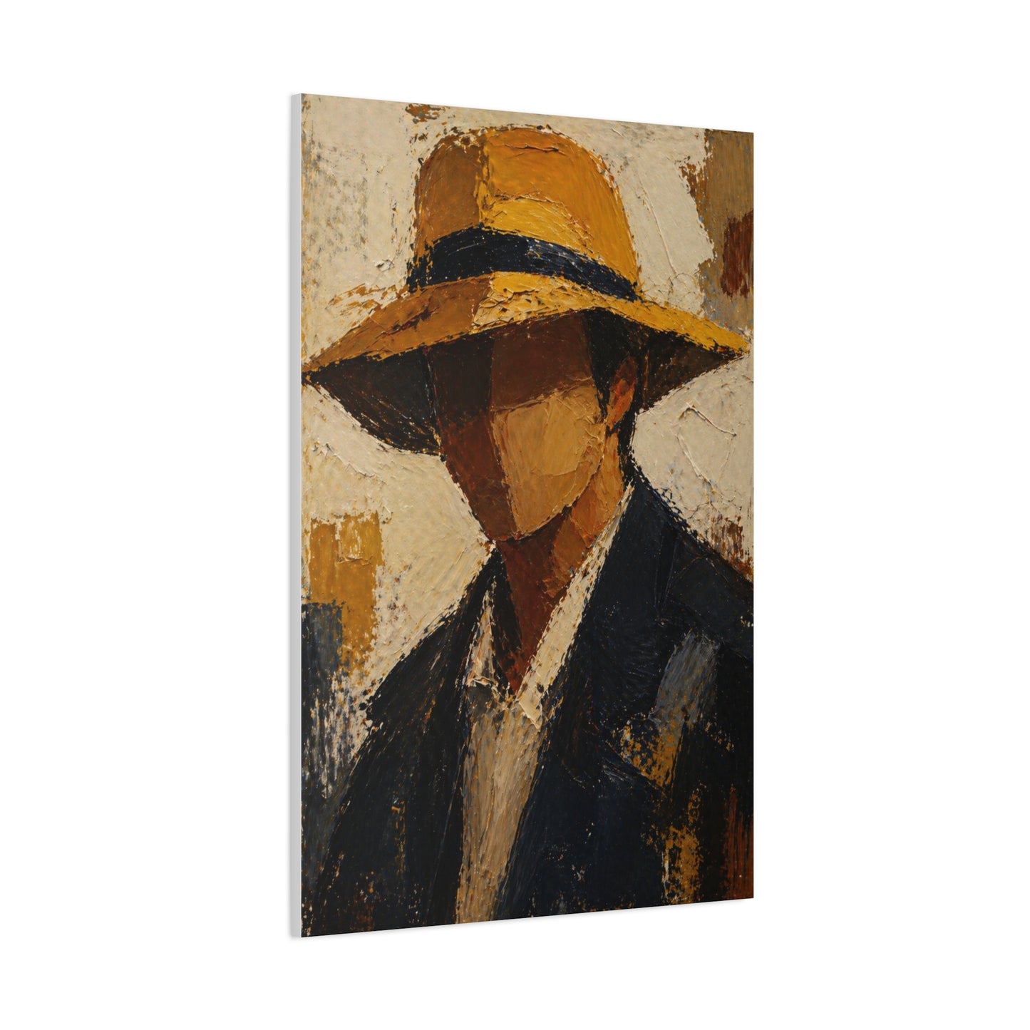 Faceless Impasto Figure Portrait Wall Art & Canvas Print