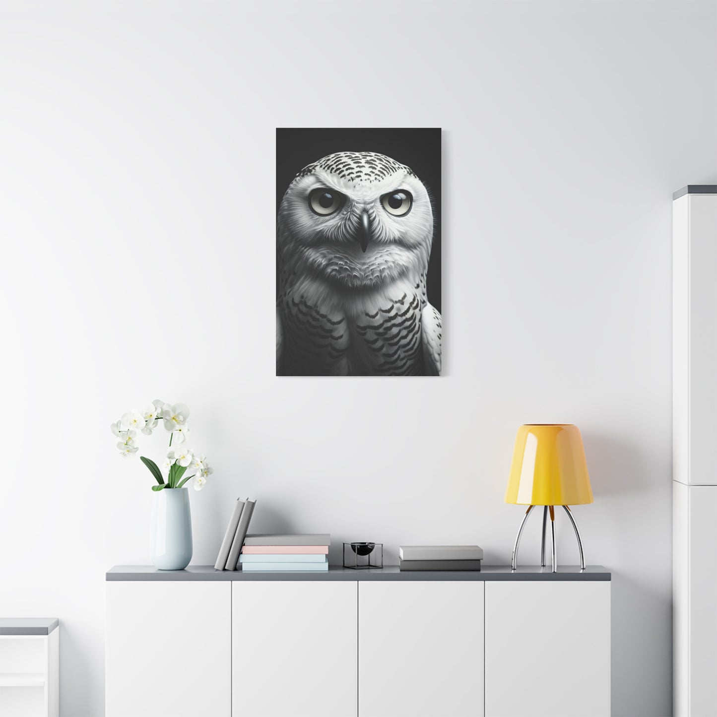 Snowy Owl Intense Gaze Wall Art & Canvas Prints