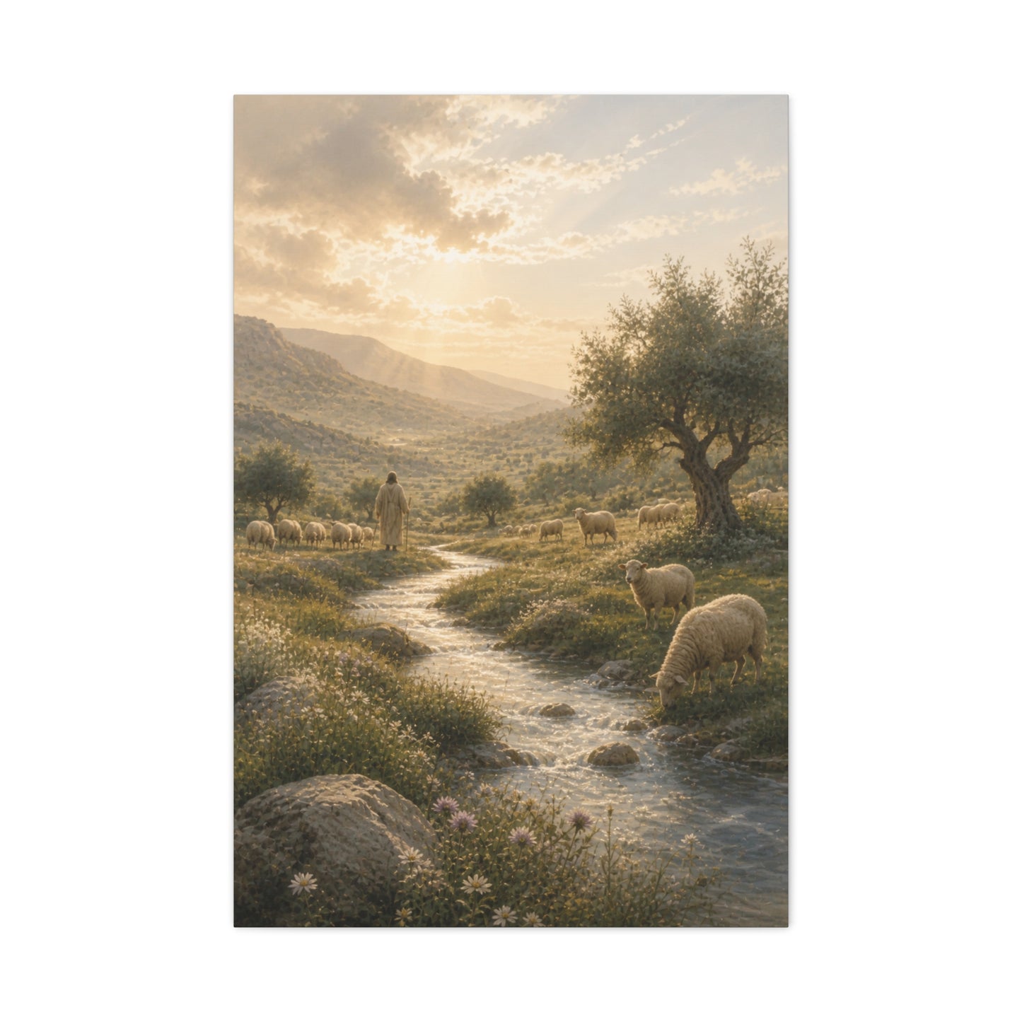 Psalm 23 Shepherd Valley Wall Art & Canvas Print
