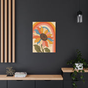 Retro Rainbow Sunflower Wall Art & Canvas Print
