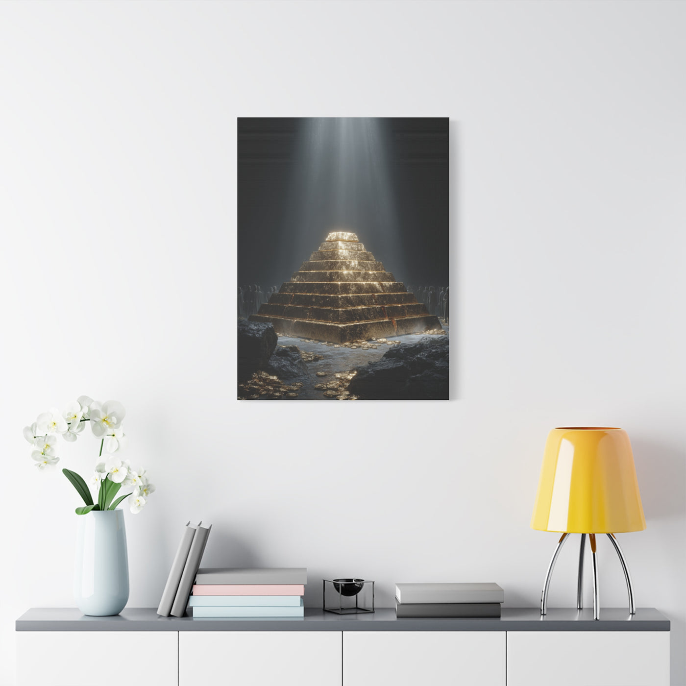 Monumental Gold Pyramid Treasury Wall Art & Canvas Print