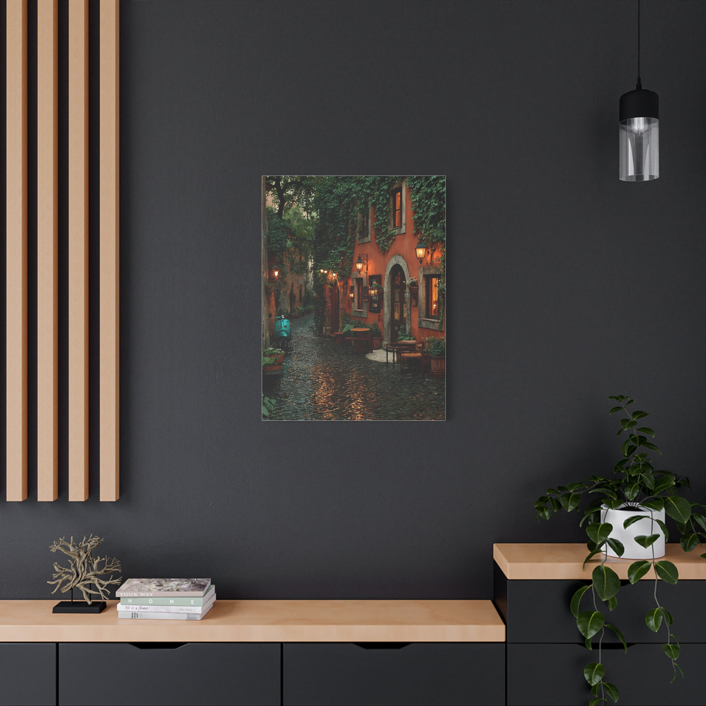 Italian Alley Evening Glow Wall Art & Canvas Print