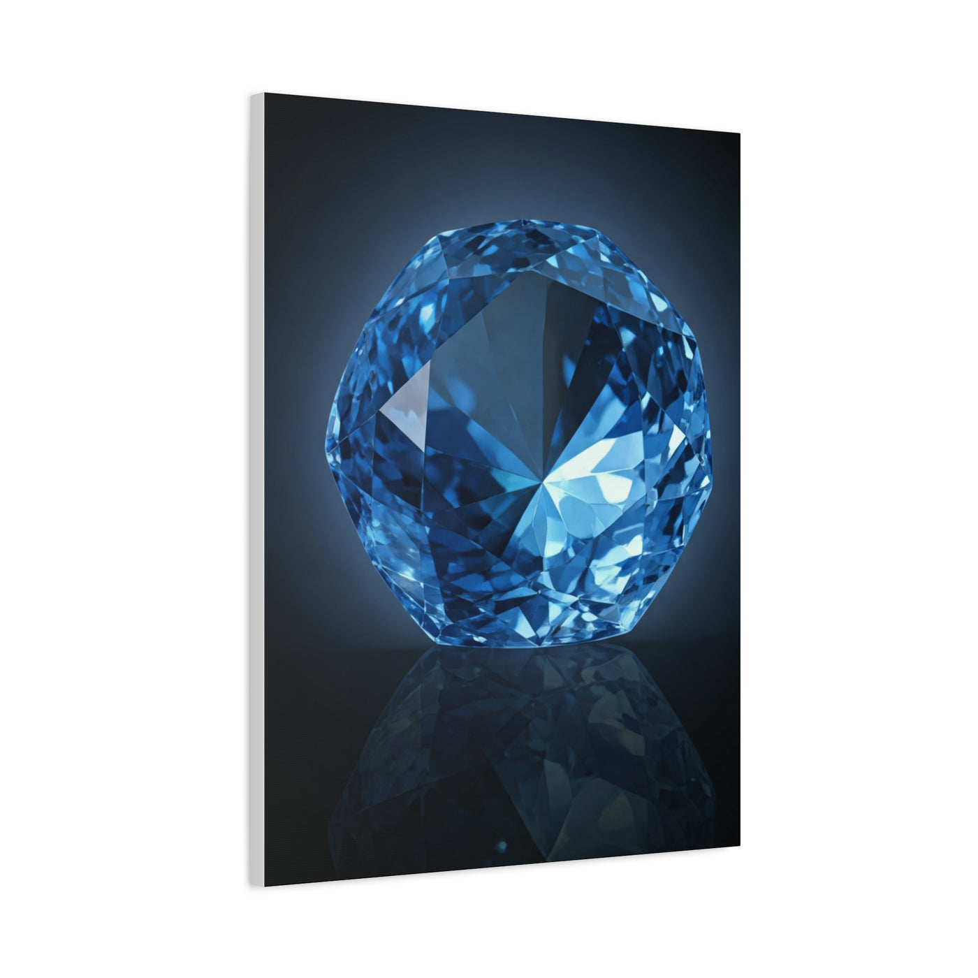 Brilliant Blue Diamond Portrait Wall Art & Canvas Prints