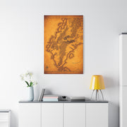 Old Europe Map Illustration Wall Art & Canvas Prints